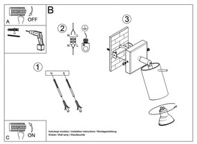 Faretto nero 8x10 cm Etna – Sollux