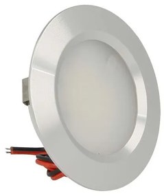 Mini Faretto Led Da Incasso Rotondo 3W AC/DC 12V DC 24V Bianco Caldo Foro 50mm Carcassa Alluminio Satinato