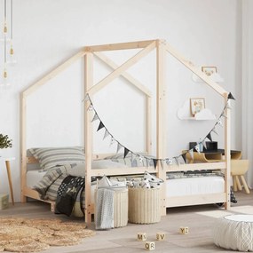 Giroletto Per Bambini 2x(70x140) Cm İn Legno Massello Di Pino /