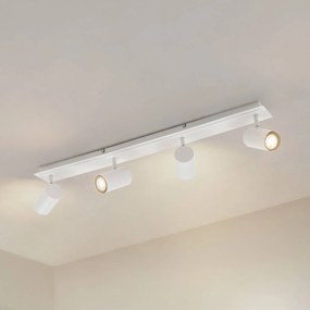 Faretto da soffitto Lindby Joffrey, 80 cm, bianco, a 4 luci, GU10