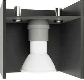 Applique Rettangolare da soffitto 2xGU10 QUAD in alluminio