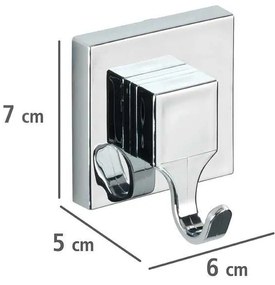 Set di accessori da bagno autoportanti color argento in plastica lucido Quadro - Wenko