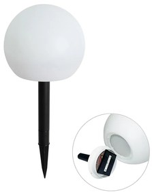 Lampada da esterno bianca 20 cm con LED integrato IP44 solare RGBW - Ludger