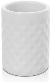 Portaspazzolino da appoggio bianco in ceramica Cristal