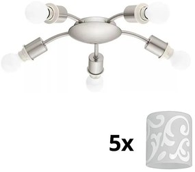 Eglo - Plafoniera LED MY CHOICE 5xE14/4W/230V  cromo/bianco