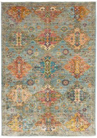 Samarkand Tappeto orientale 150 x 210 Grigio (Pakistan) Annodato A Mano