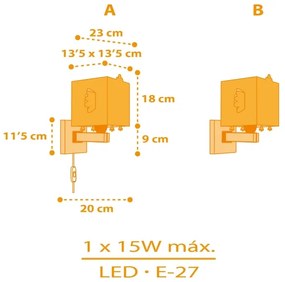 Dalber 64649 - Applique per bambini LITTLE CHICKEN 1xE27/15W/230V