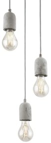 Eglo 95523 - Lampadario SILVARES 3xE27/60W/230V