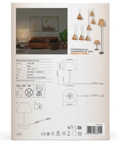 Ledvance - Lampada da tavolo DECOR RAFFIA 1xE27/15W/230V bastone di rafia