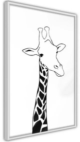 Poster Black and White Giraffe