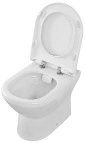 Copriwater originale serie Round slim softclose in termoindurente bianco