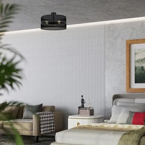 Surface-mounted lampadario GLUM 3xE27/60W/230V nero