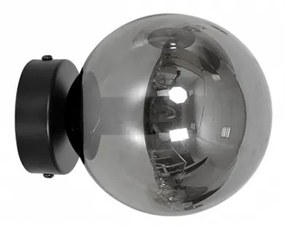 Lampada da Parete ROSSI K1 BL E14 Grafite,Trasparente, Miele Colore del corpo Grafite