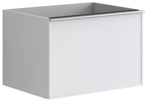 Mobile da bagno sospeso sotto lavabo L 60 x H 40 x P 45.5 cm bianco laccato opaco, 2 cassetti Pixel frame