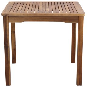 AARON - set tavolo in alluminio e teak cm 80 x 80 x 74 h con 2 sedie Dresda