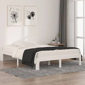 Giroletto Bianco İn Legno Massello 135x190 Cm Double /