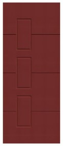 Pannello per porta d'ingresso P190 pellicolato pvc rosso L 92  x H 210.5 cm, Sp 6 mm apertura sinistra