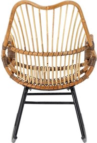 Sedia a dondolo in colore naturale Reine - Bloomingville