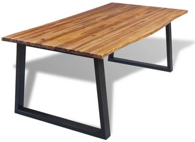 Tavolo per sala da pranzo in legno massello di acacia 200x90 cm