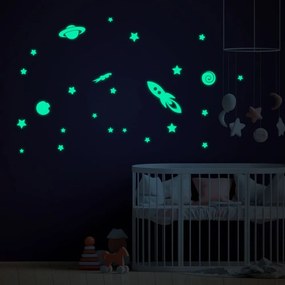 Set di adesivi murali per bambini "Stelle e pianeti". - Ambiance