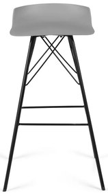 Set di sedie da bar grigia 2 pz (altezza della seduta 71 cm) Tori – Tenzo