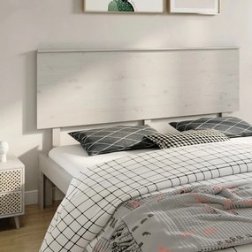 Testiera per Letto Bianca 184x6x82,5 cm Legno Massello di Pino