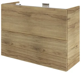 Mobile da bagno sotto lavabo SENSEA Neo Frame rovere lucido L 90 x H 64 x P 35 cm 2 cassetti, lavabo non incluso