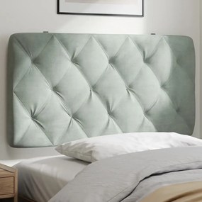 Cuscino Testiera Grigio Chiaro 100 Cm İn Velluto /