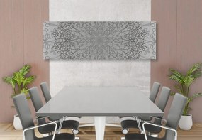 Quadro su tela – Ornamento circolare grigio