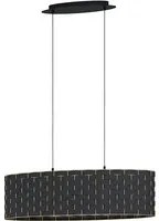 Lampadario Moderno Marasales 2 Luci Acciaio Nero