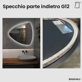 Specchio asimmetrico con luce LED G12