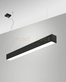 Turner sospensione nera 29w 4000k 3570lm opale ip40 100cm