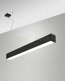 Turner sospensione nera 29w 4000k 3570lm opale ip40 100cm