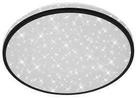 Plafoniera Moderna Nigra Metallo Bianco Led Integrato 24W 4000K