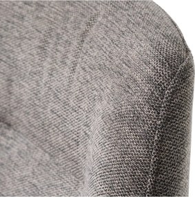 Sedia da pranzo grigia in imbottito con braccioli Roxana – Unique Furniture