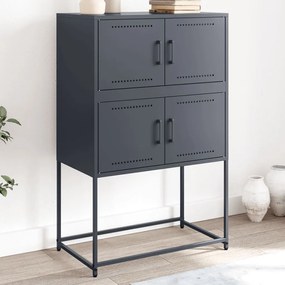 Credenza Antracite 68,5x38,5x107 Cm İn Acciaio /