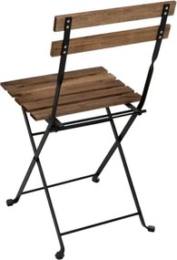 Set Bistrot Pieghevole In Legno Tavolo 54x55 Con 2 Sedie Donald Acacia