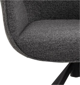 Sedia da pranzo grigio scuro in imbottito Aura – Actona