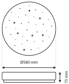 Plafoniera LED dimmerabile LIKA LED/60W/230V 2700-6500K + telecomando