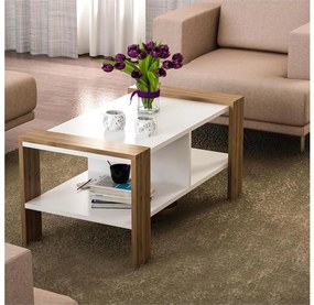 Tavolino ERICA 42x90 cm bianco/marrone