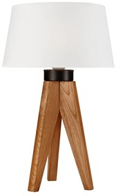 Lampada da tavolo marrone con paralume in tessuto, altezza 50 cm Aida - LAMKUR