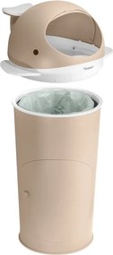 Cestino in plastica beige per pannolini 25 l Whale - Kindsgut