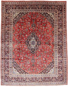 Vintage Tappeto 390x300 Rosso (Iran) Annodato A Mano