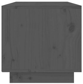 Mobile porta tv grigio 60x35x35 cm in legno massello di pino