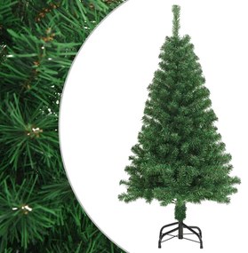 Albero Di Natale Artificiale Con Rami Spessi Verde 120 Cm Pvc /