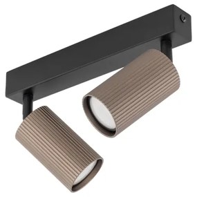 Faretto TUNE 2xGU10/10W/230V nero/marrone