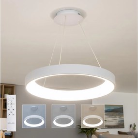 Brilagi - Lampada a sospensione dimmerabile su cavo FALCON II LED/99W/230V Ø 60 cm bianco + telecomando