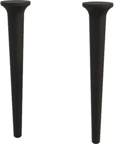 Kit 2 pezzi Piedino mobili da bagno (componibile) Bohemia in legno nero opaco H 43 cm