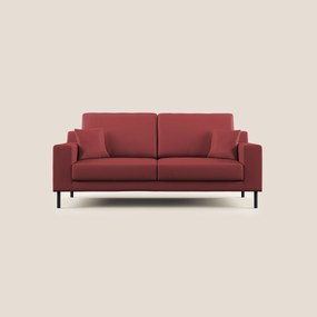 Uranio divano moderno lineare in Ecopelle impermeabile T04 rosso