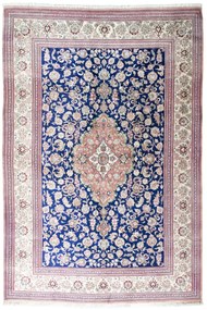 Ghom Tappeto persiano 200 x 130 Blu (Iran) Annodato A Mano